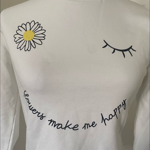 Flowers make me happy Sweatshirt - Picture 4 of 4
